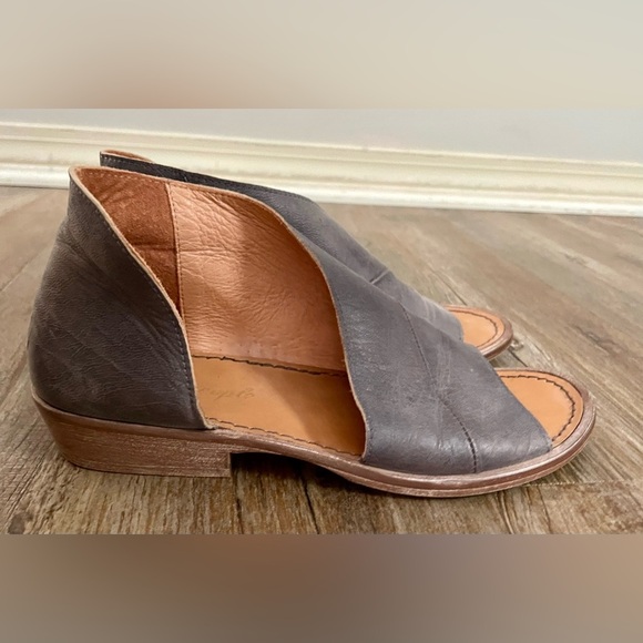 Free People Sandals Shoes Women’s US 7 Mont Blanc Leather Gray Brown Boho - Picture 6 of 15